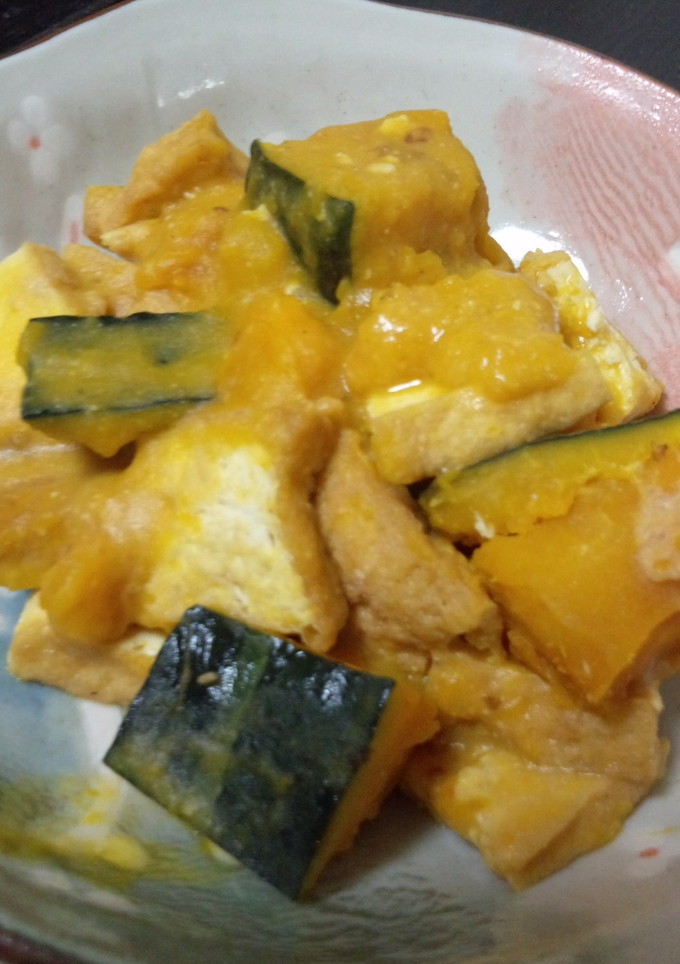 ☆かぼちゃと厚揚げの味噌煮☆-レシピのメイン写真