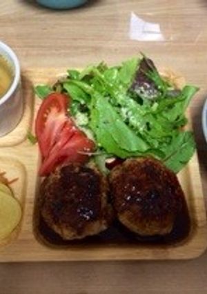 ふわふわ〜葱で照焼き豆腐ハンバーグ-レシピのメイン写真