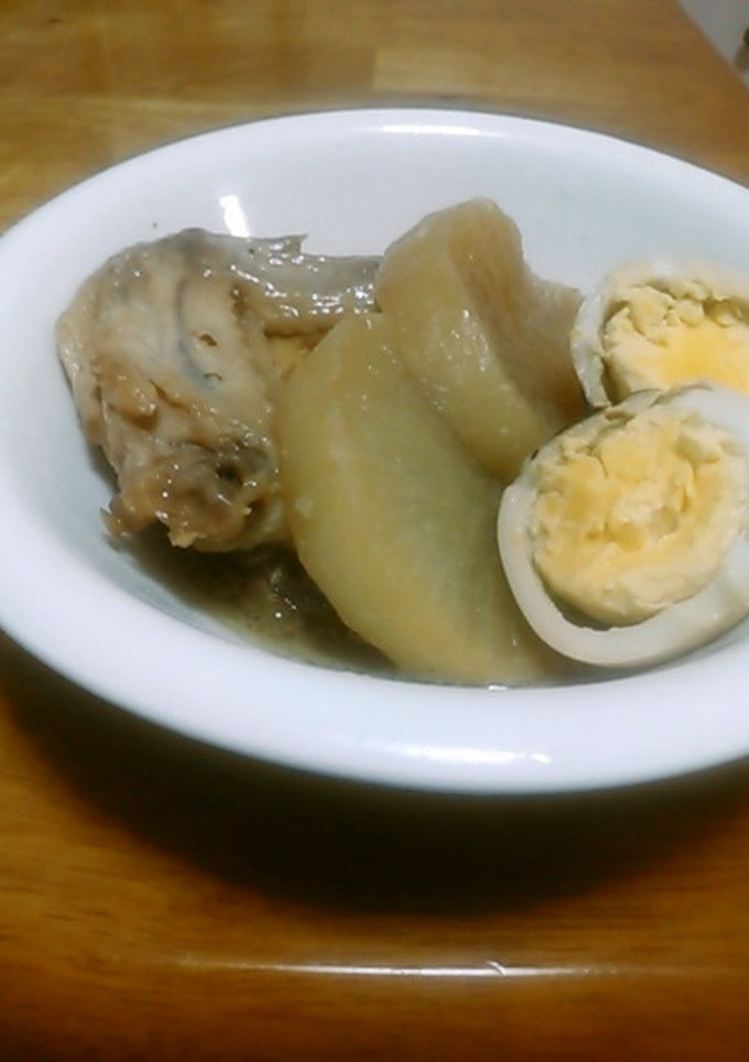 鶏手羽先と卵と大根の煮込み-レシピのメイン写真