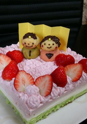 ひな祭り☆三色ムースケーキ-レシピのメイン写真