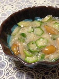 なめことオクラのおろし和え-レシピのメイン写真