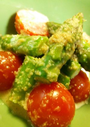 アスパラトマトの胡麻マヨサラダ-レシピのメイン写真