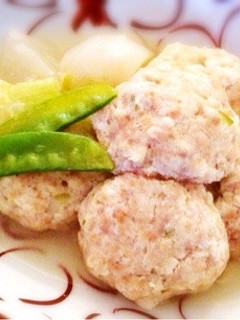 ☆ふわふわ鶏団子とカブの煮物☆-レシピのメイン写真
