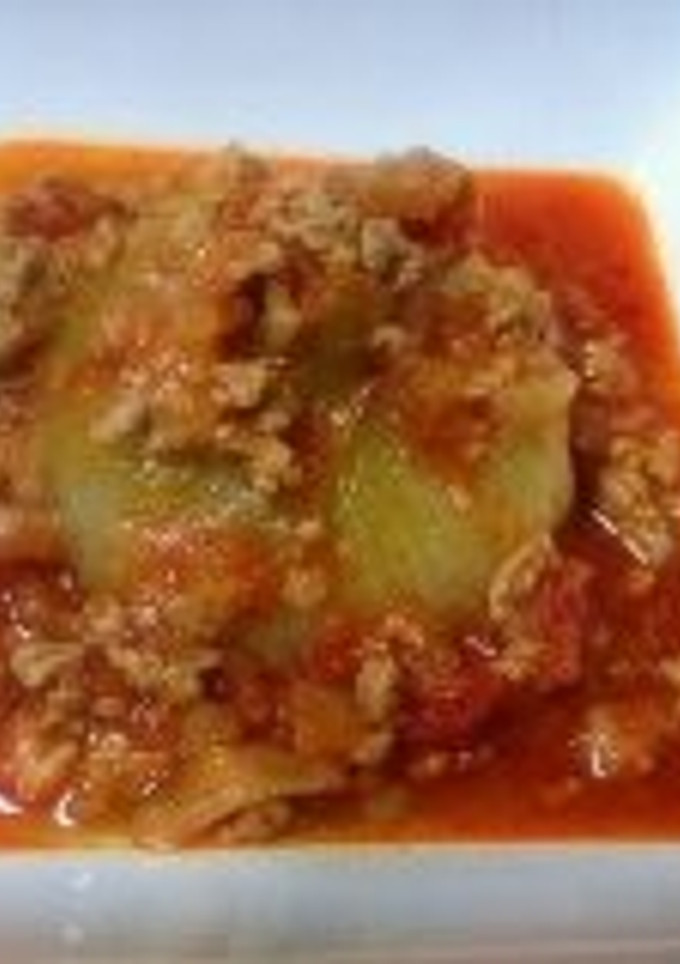 丸ごと新玉ねぎのトマトミートソース煮-レシピのメイン写真