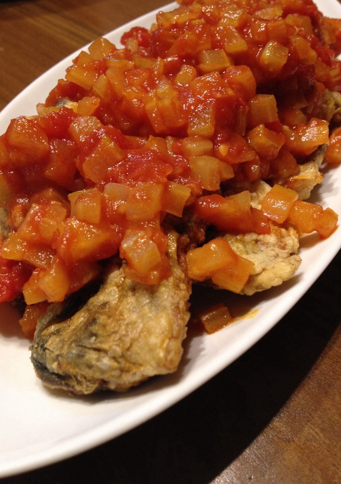 簡単♪ 鯖唐揚げ セロリトマトソースがけ-レシピのメイン写真