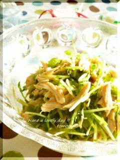♡ささみと豆苗のごまポンサラダ♡-レシピのメイン写真