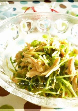 ♡ささみと豆苗のごまポンサラダ♡-レシピのメイン写真