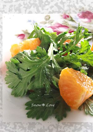 付け合わせに✿春菊とみかんのサラダ-レシピのメイン写真