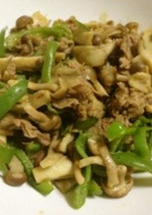 牛肉とピーマンとしめじの味噌炒め-レシピのメイン写真