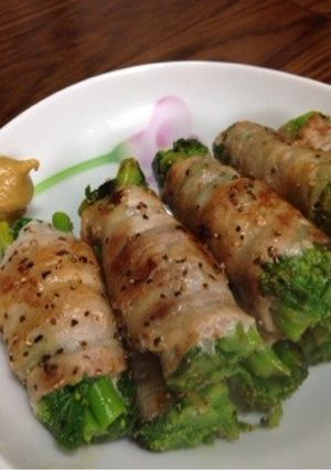 今度から菜の花はこれ！！菜の花の豚肉巻き-レシピのメイン写真