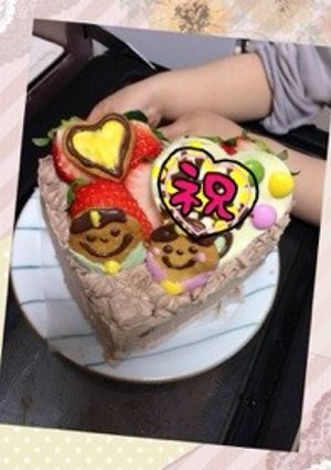 チョコレート ハートケーキ お雛様♡-レシピのメイン写真