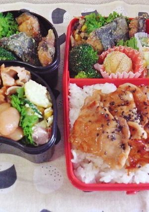 薄切り豚の♪カリカリ照り焼きのっけ弁当-レシピのメイン写真