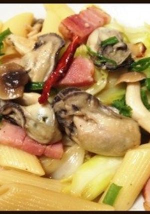 牡蠣の和風ペペロンチーノ★ショートパスタ-レシピのメイン写真