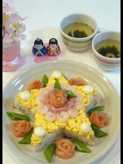 バラのお花畑☆彩りちらし寿司-レシピのメイン写真
