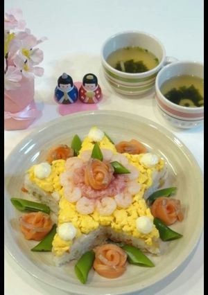 バラのお花畑☆彩りちらし寿司-レシピのメイン写真