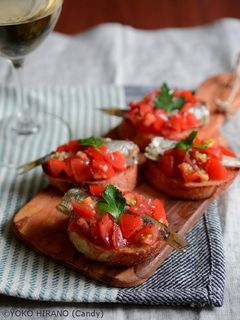 トマトとオイルサーディンのブルスケッタ-レシピのメイン写真