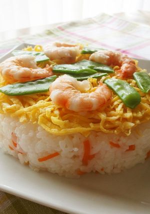 ひな祭りに☆海老のケーキ寿司-レシピのメイン写真