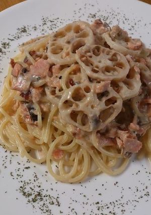鮭スモークのクリームパスタ-レシピのメイン写真