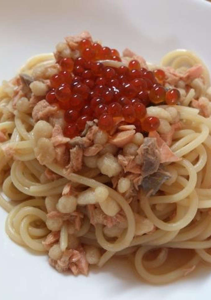イクラと鮭のスモーク和風パスタ-レシピのメイン写真