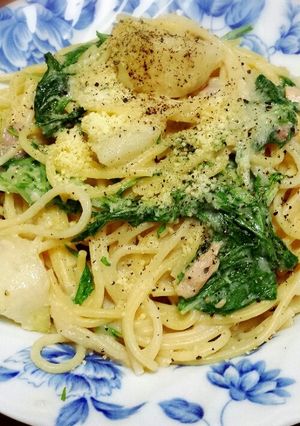 かぶと水菜のクリームスパゲティー-レシピのメイン写真