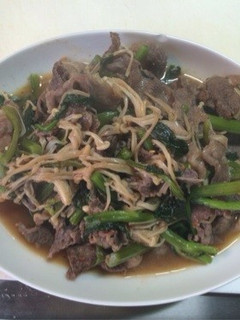 紅菜苔と牛肉の炒め物-レシピのメイン写真