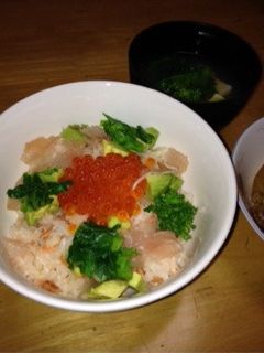 アボガ丼 ひな祭り風-レシピのメイン写真