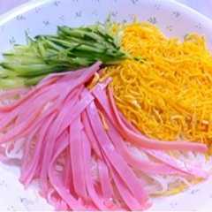 ハムたまきゅうりのせそうめん-レシピのメイン写真