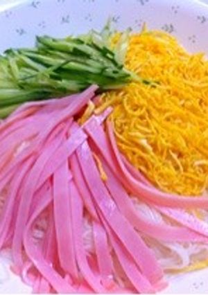 ハムたまきゅうりのせそうめん-レシピのメイン写真