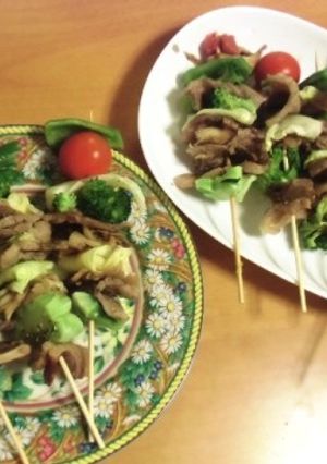 ♥なんちゃって串焼き　甘辛味＆ｸﾚｿﾙ味-レシピのメイン写真