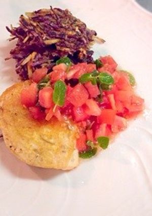 ハワイ風カジキのピカタ☆トマト&ミントで-レシピのメイン写真