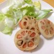 鮭のれんこんの挟み焼き♡