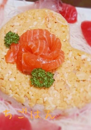 女の子のかわいい！ちらし押し寿司♪-レシピのメイン写真