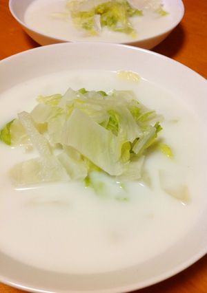 白菜のコンソメミルクスープ-レシピのメイン写真