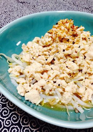 ゆでもやし★鶏そぼろあんかけ-レシピのメイン写真