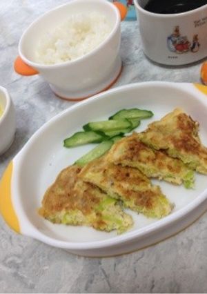 幼児食☆ふんわりキャベツ焼き-レシピのメイン写真