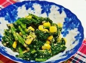 ほうれん草とコーンのドレッシング和え-レシピのメイン写真