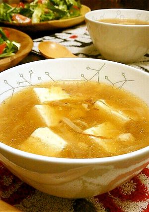 とろとろ♡鶏そぼろとお豆腐のスープ-レシピのメイン写真