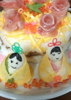 立体　おだいり様とおひな様-レシピのメイン写真