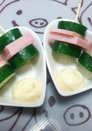 ハム胡瓜でかわいいピンチョス♪-レシピのメイン写真