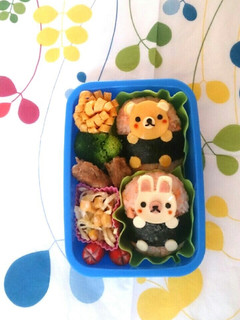 型抜きで☆簡単☆アニマルキャラ弁当-レシピのメイン写真