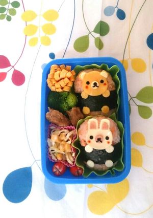型抜きで☆簡単☆アニマルキャラ弁当-レシピのメイン写真