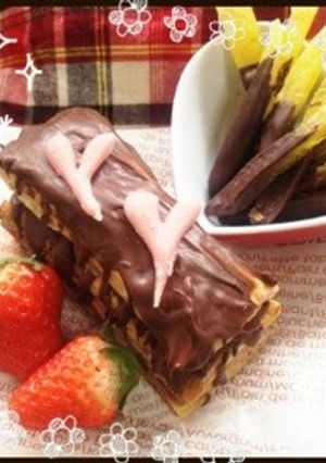 簡単‼チョコミルフィーユ♡ホワイトデー-レシピのメイン写真