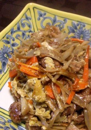めんつゆで簡単豚とごぼうの柳川煮-レシピのメイン写真