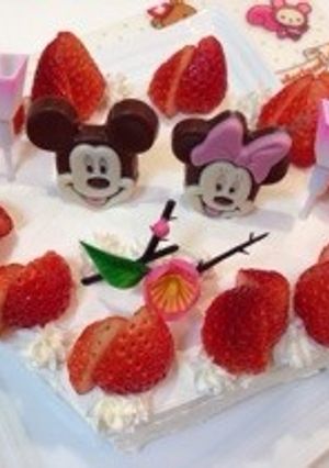 ミッキー＆ミニーひな祭りケーキ…♩-レシピのメイン写真