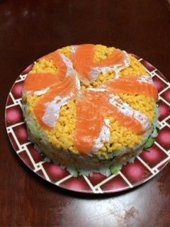 お祝い事に♡ちらし寿司ケーキバージョン-レシピのメイン写真