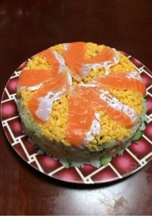 お祝い事に♡ちらし寿司ケーキバージョン-レシピのメイン写真