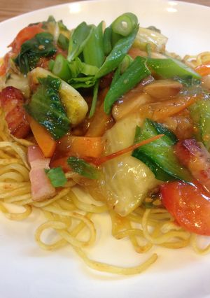 あっさり野菜あんかけ固焼きそば-レシピのメイン写真