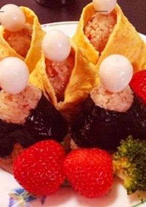 余り炊込で*おひな様♪( ˘ ³˘)♥-レシピのメイン写真
