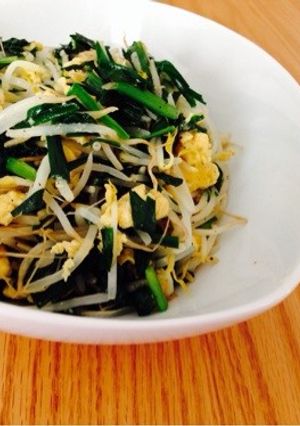 ご飯もりもり♪簡単ニラ玉もやし♡-レシピのメイン写真
