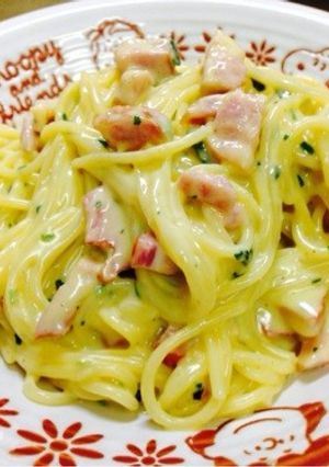 レンジ簡単カップスープの素でカルボナーラ-レシピのメイン写真
